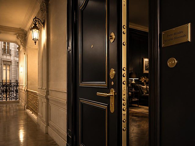 Porte blindée parisienne équipée d'une serrure de haute sécurité